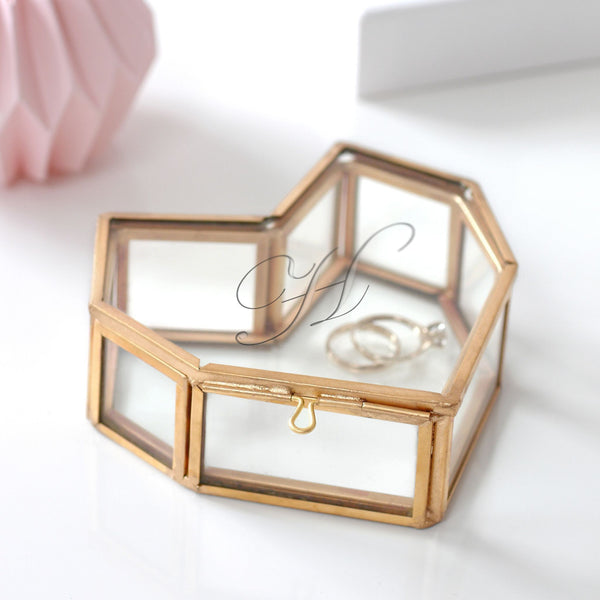 Personalised Mini Glass Heart Box - Seconds