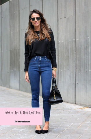 How To Style High Rise Denim Jeans