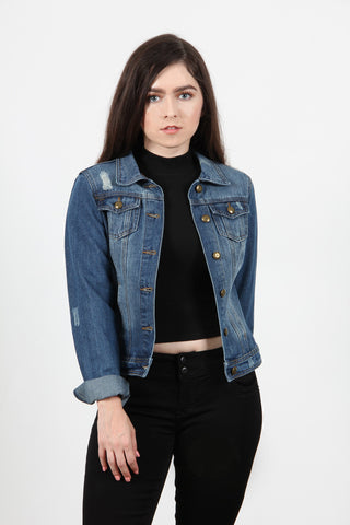 Destructed Denim Jacket | Boom Boom Jeans