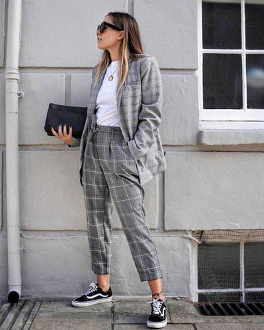 How To Style Your Plaid Blazer | Boom Boom Jeans