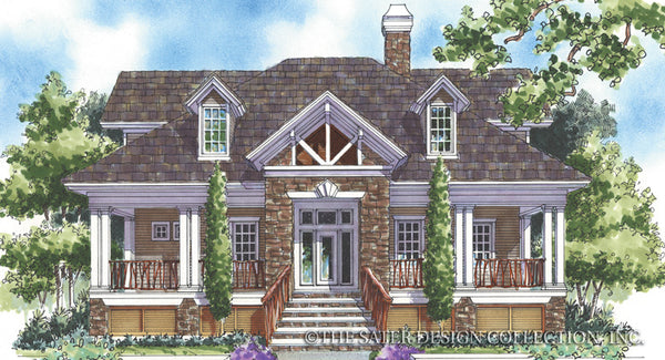 Stone Bridge-Front Elevation-Plan #6832