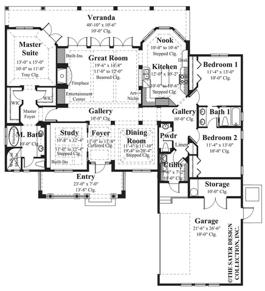 Casina Rossa One Story Floor Plan