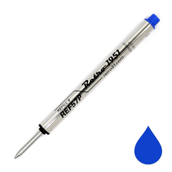 Retro 51 Rollerball Refill For Tornado Pens Retractable Blue