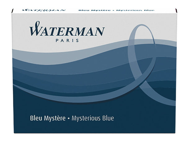Waterman Fountain Pen Ink Cartridges Blue Black x 24 