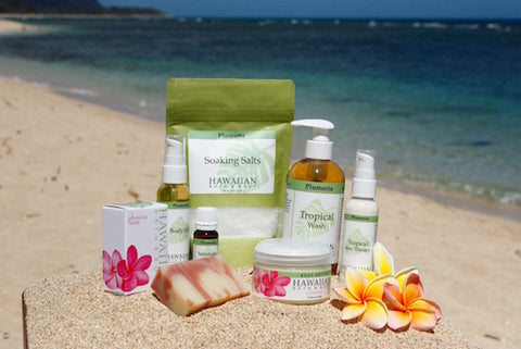 natural bath body products hawaii plumeria collection