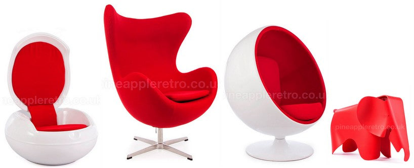 Red retro chairs