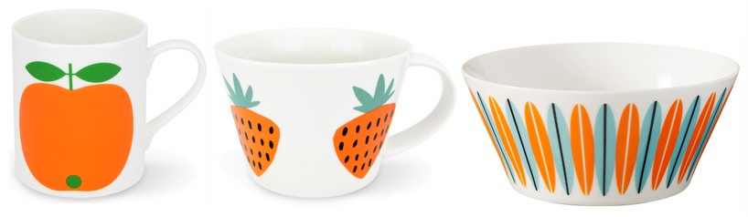 Orange mugs and bowl- Superliving