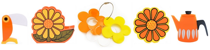 Orange Jewellery and desk accessories