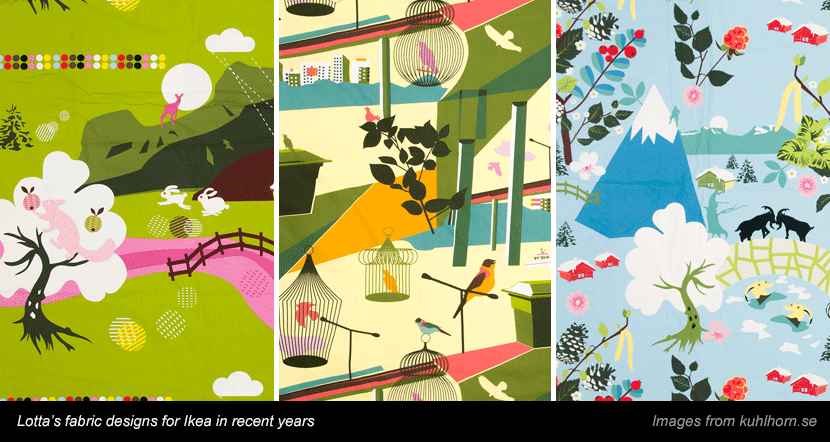 Lotta Kühlhorn's Fabric Designs for Swedish Retail Giant, Ikea