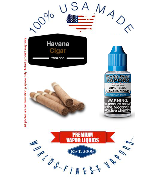 USA Made Havana Cigar E-Liquid Worlds Finest Vapors