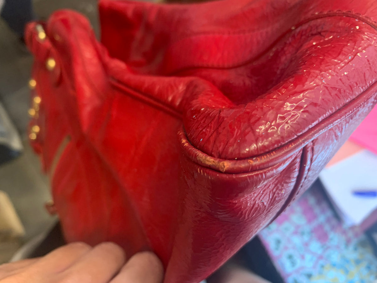 BORSA FENDI IN VERNICE ROSSA