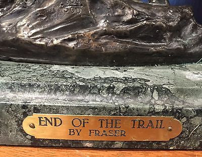 James Earle Fraser End Of The Trail Sculpture Limited Edition C Apr 57
