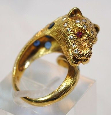 cartier vintage panther ring