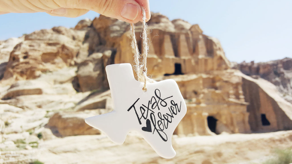 Texas Ceramic Ornament in Petra