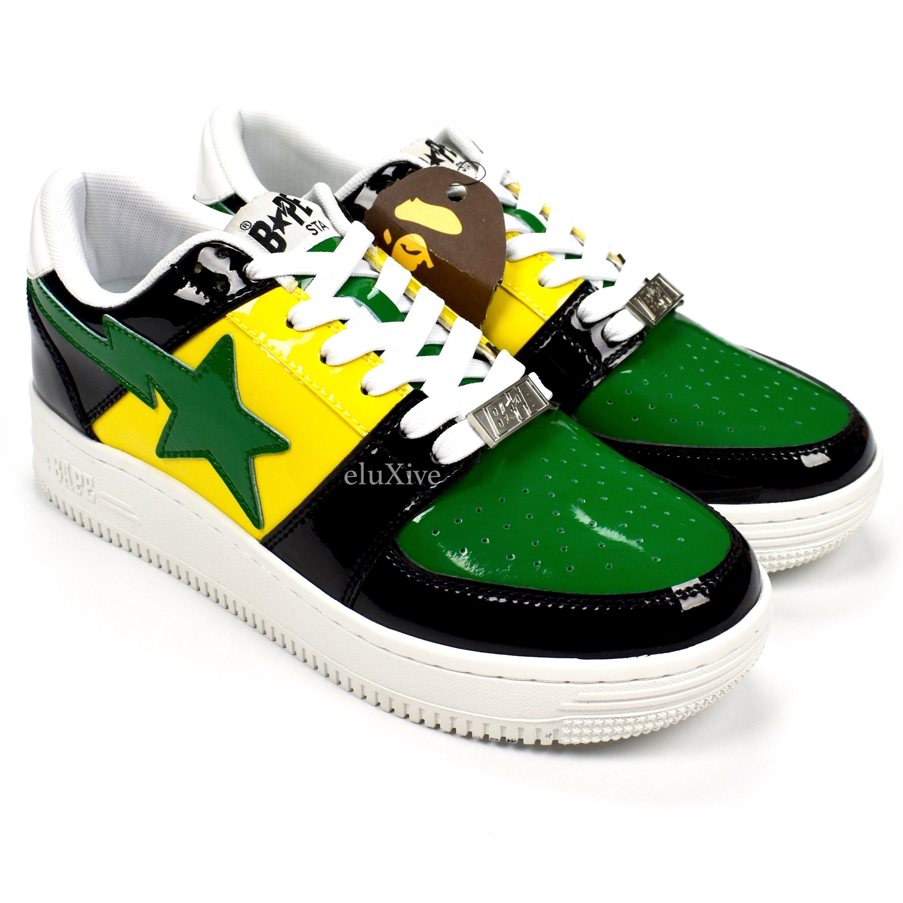 bape shoes black and yellow