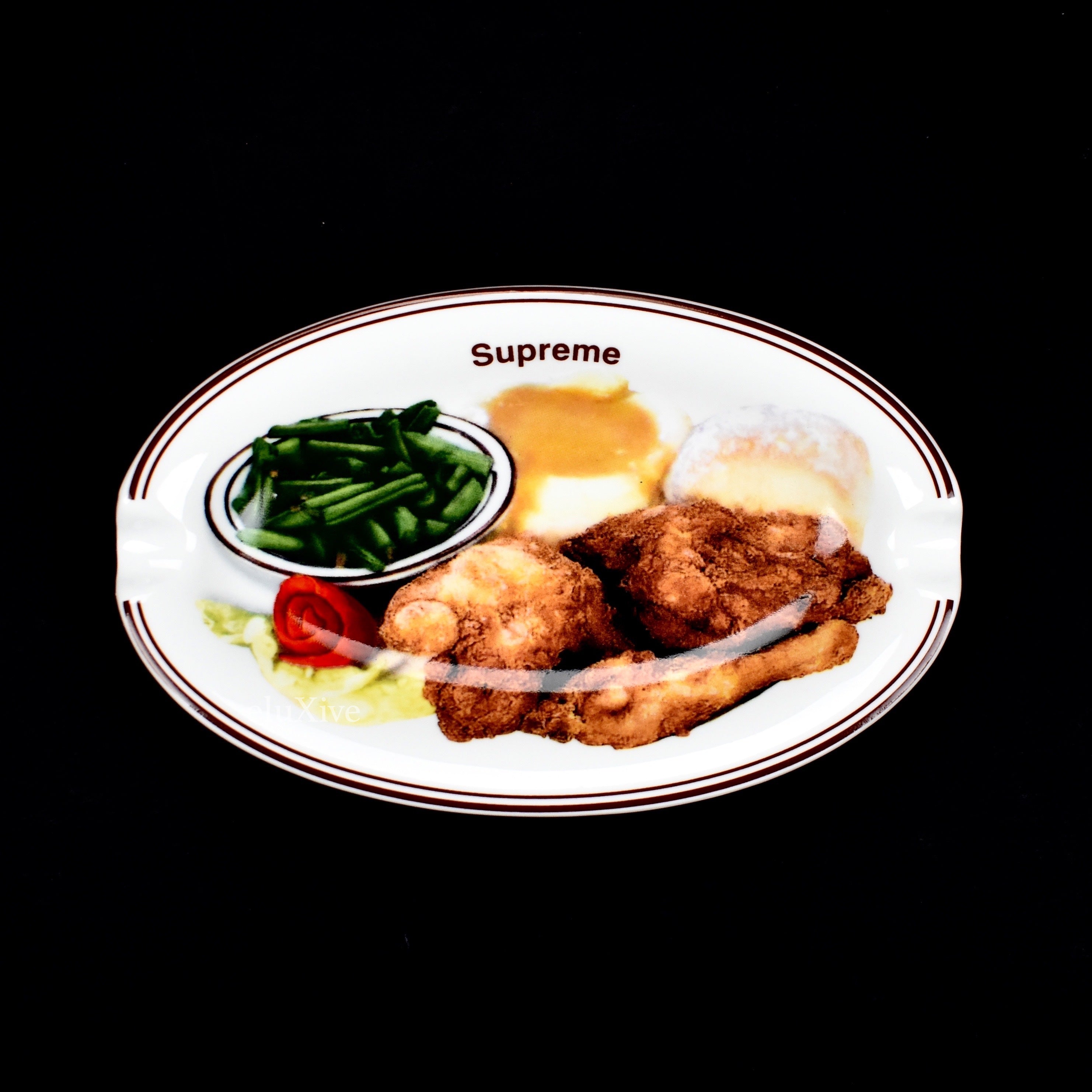 supreme chicken dinner plate ashtray