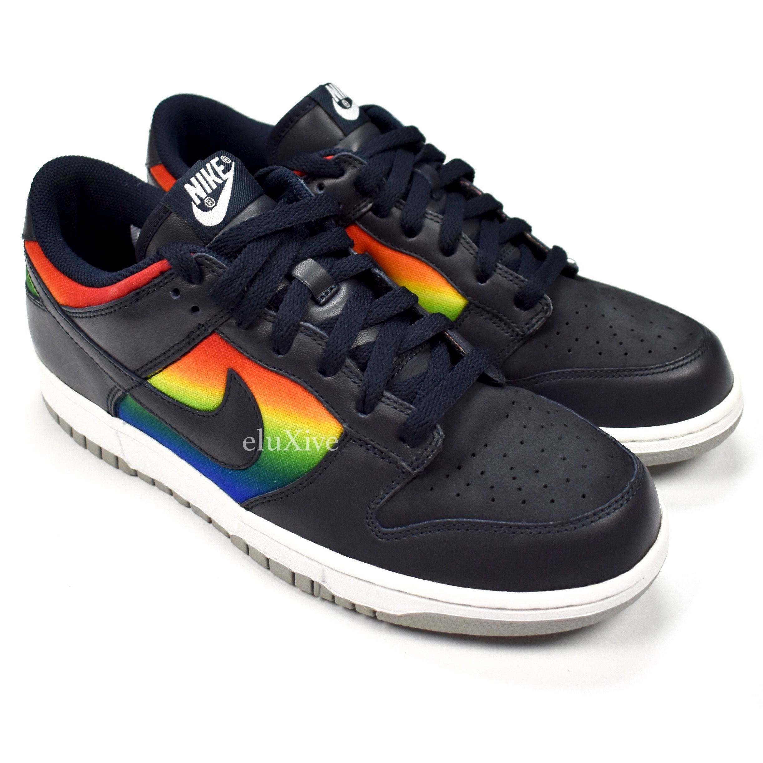 nike dunks rainbow black