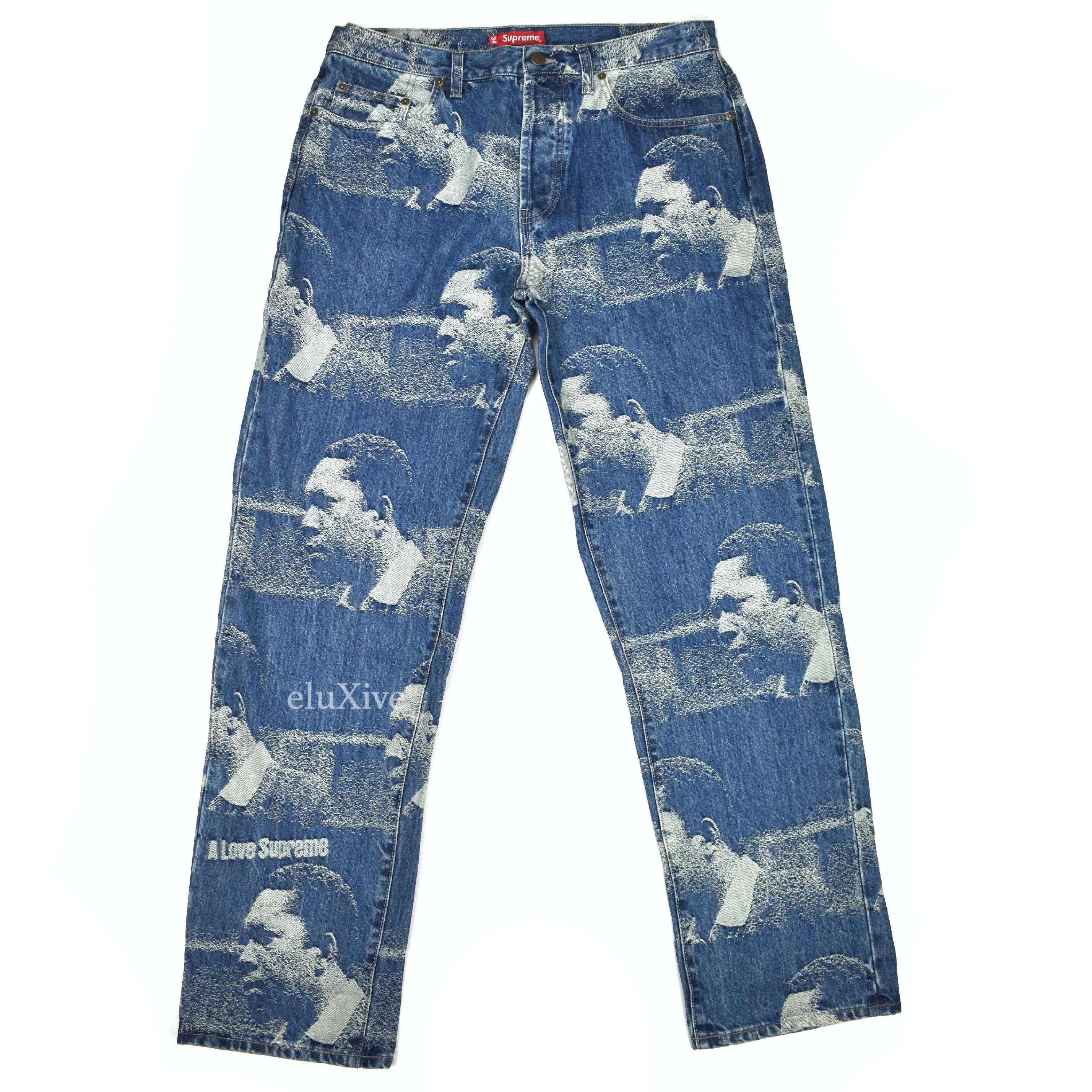 Supreme - John Coltrane A Love Supreme Jacquard Denim Jeans