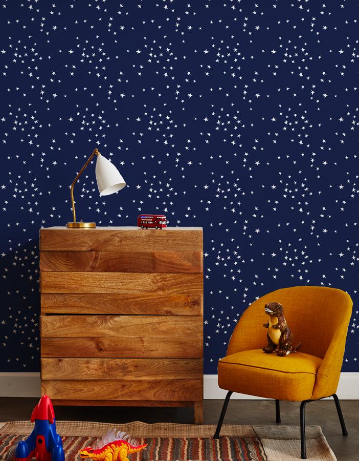 Star' Wallpaper by Clare V. - Navy