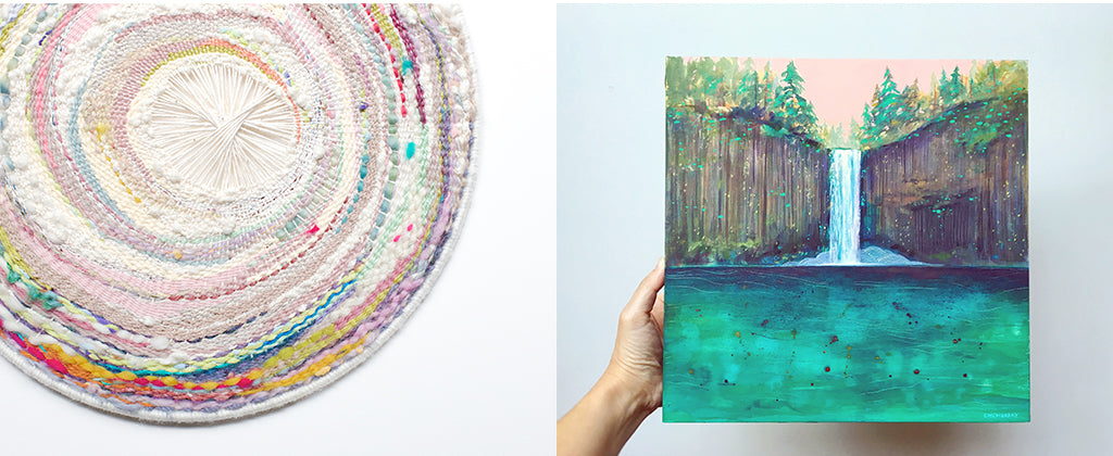 Coral cove weaving and abiqua falls painting