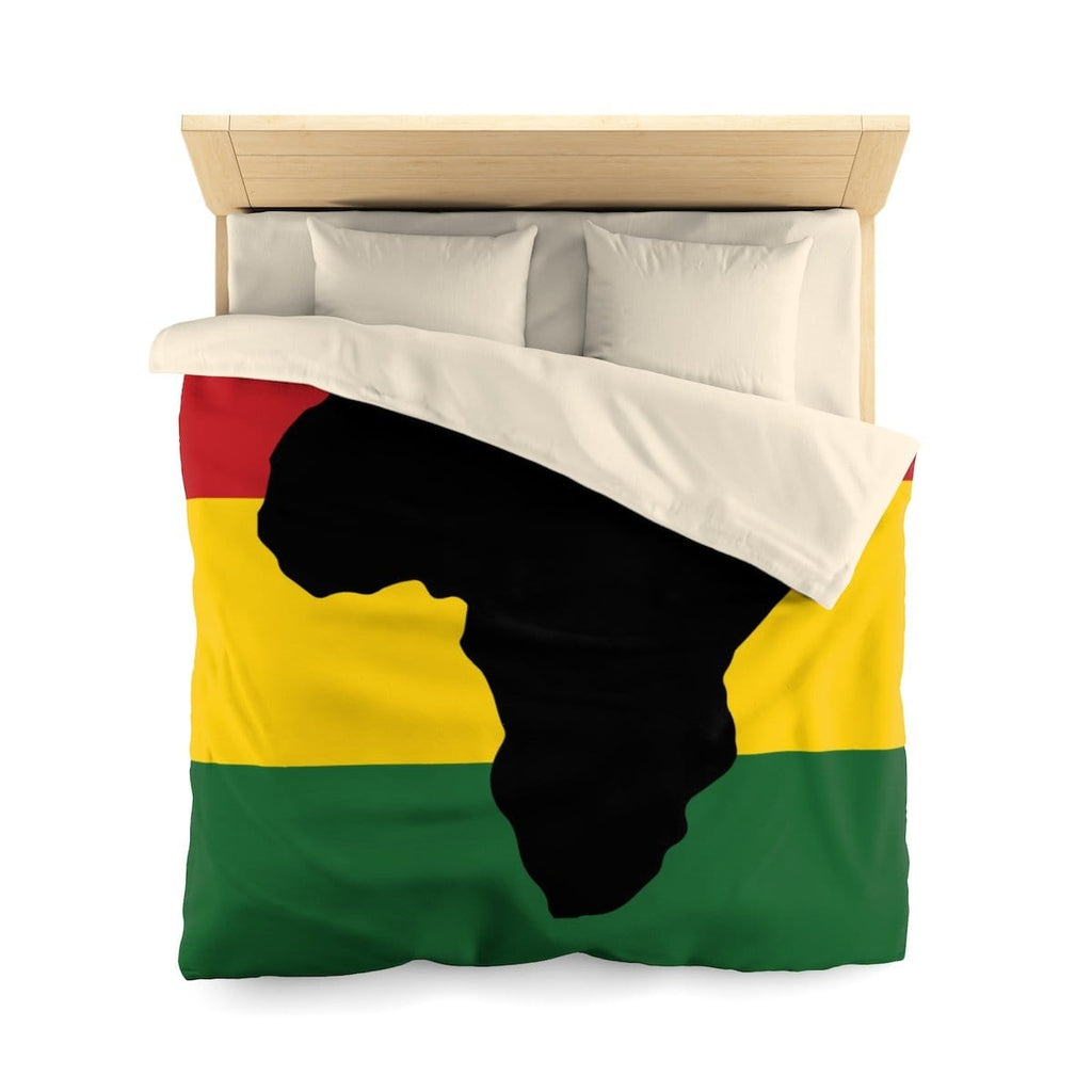 African Rasta Map Microfiber Queen Duvet Cover Rlw2443