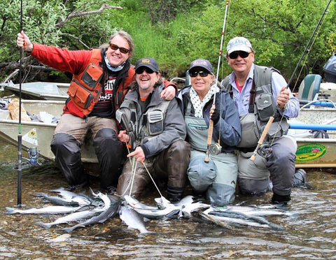 ATA Lodge Guests with Large Catch of Salmon
