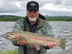 Wayne with large rainbow trout
