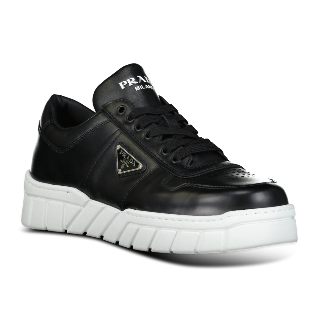 Prada 'Fly Block' Triangle Logo Trainers Black - forsalebyerin Outlet Sale