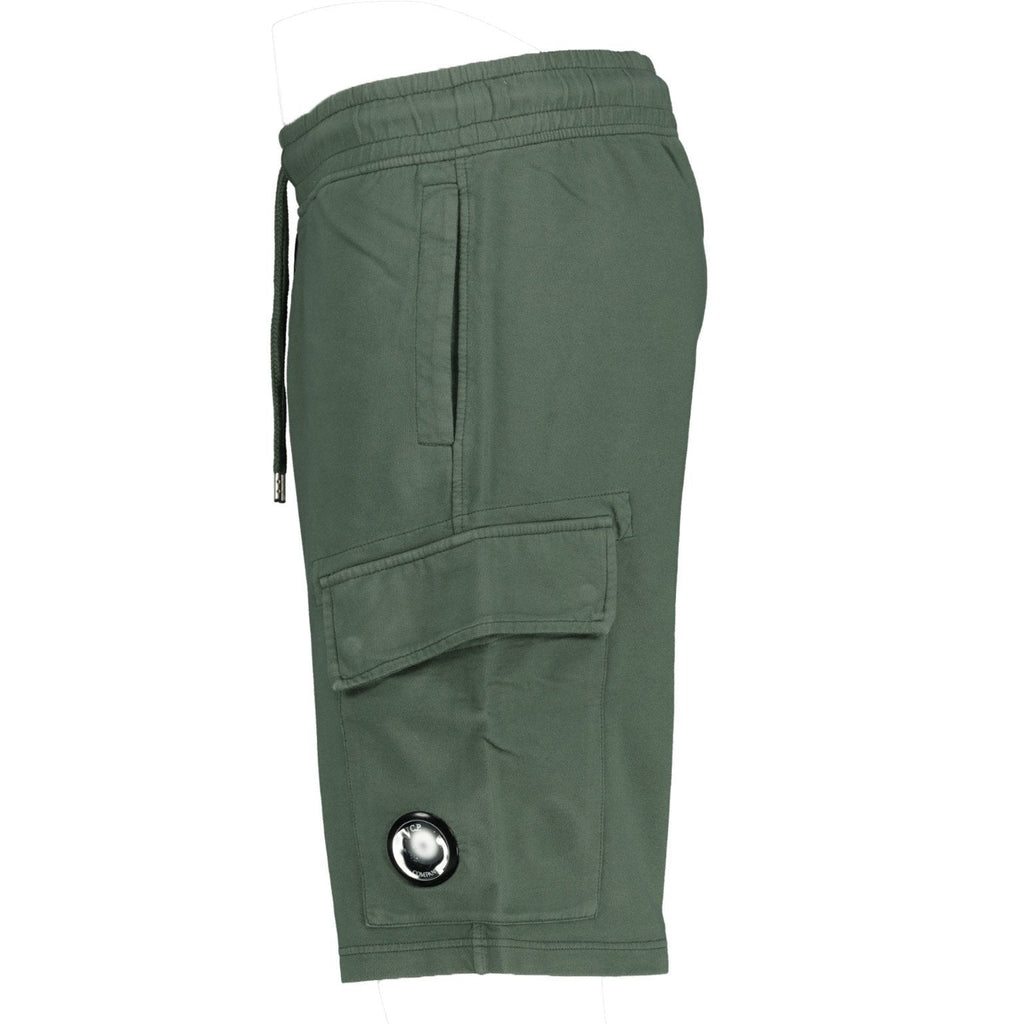 CP Company Lens Cotton Shorts Army Green - forsalebyerin
