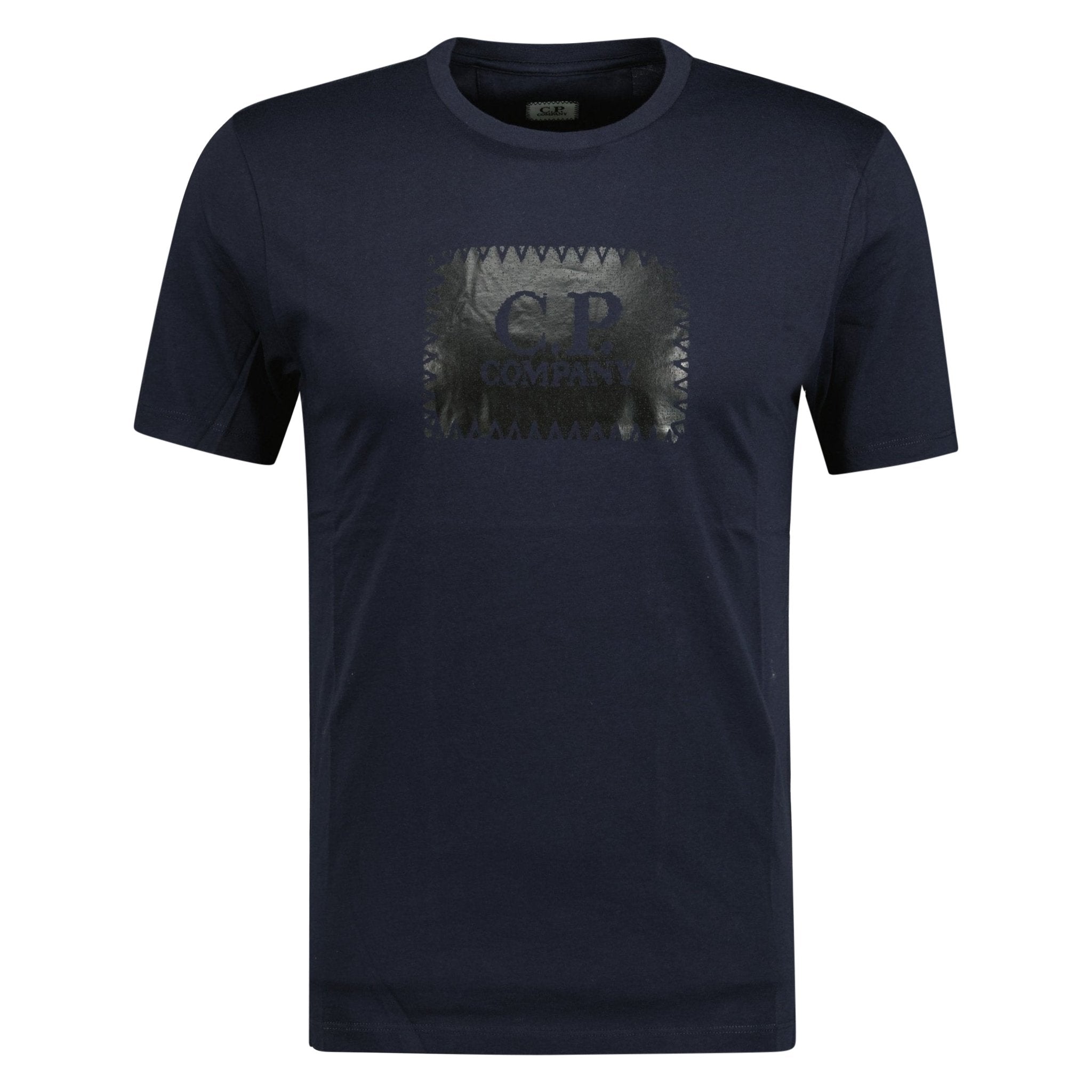 CP Company Stitch Logo Print T-Shirt Navy