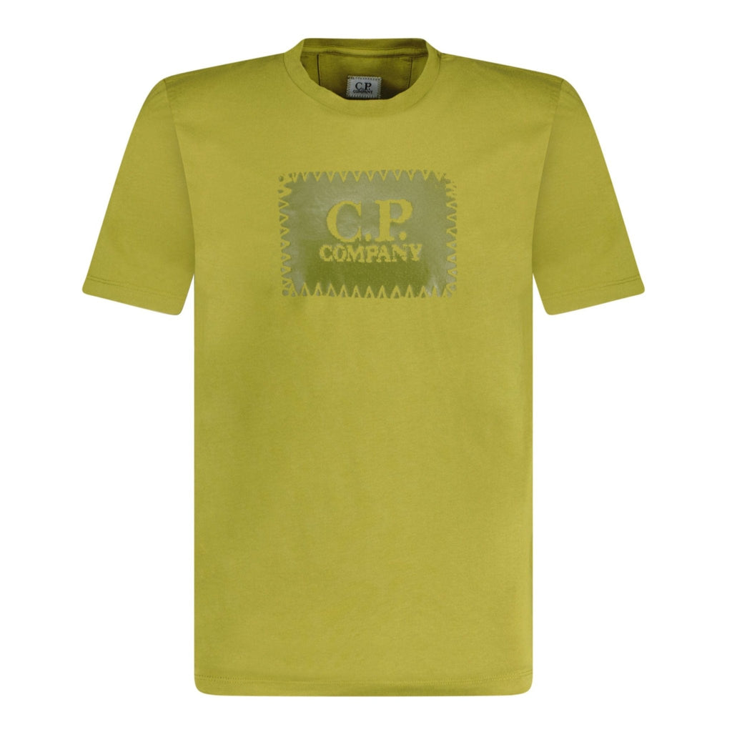 CP Company Stitch Print T-Shirt Olive - forsalebyerin