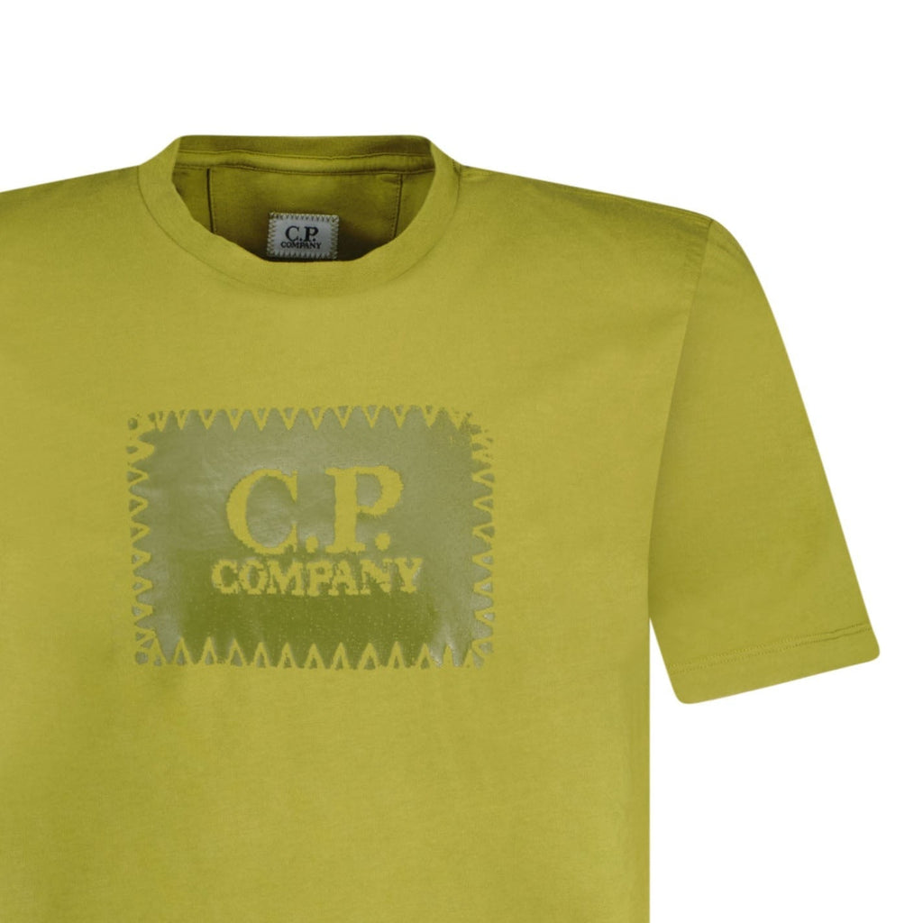 CP Company Stitch Print T-Shirt Olive - forsalebyerin