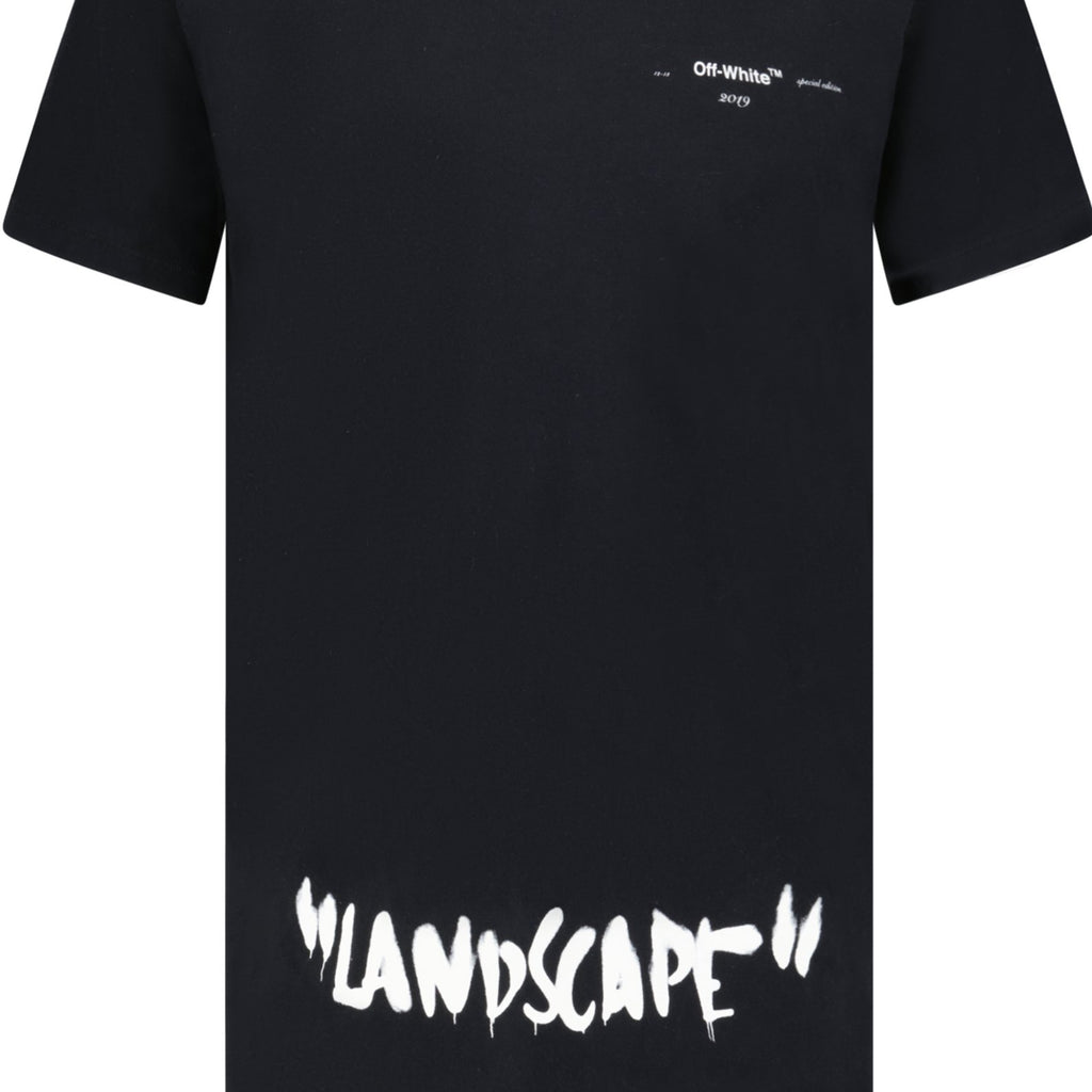 Off White 'Landscape' T-shirt Black - momknowsjack