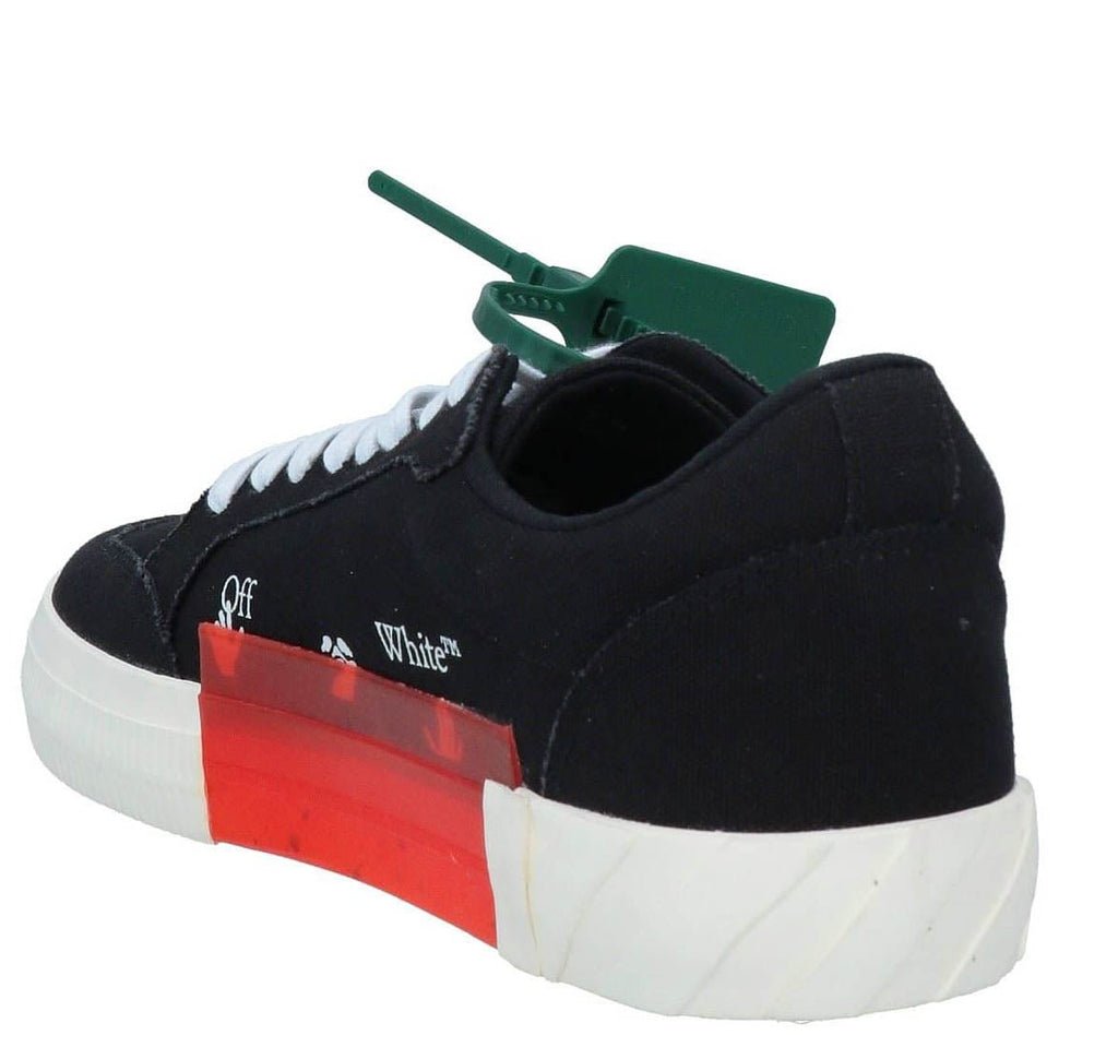 OFF-WHITE Vulcanised Canvas Low-Top Trainers Black & Beige - forsalebyerin