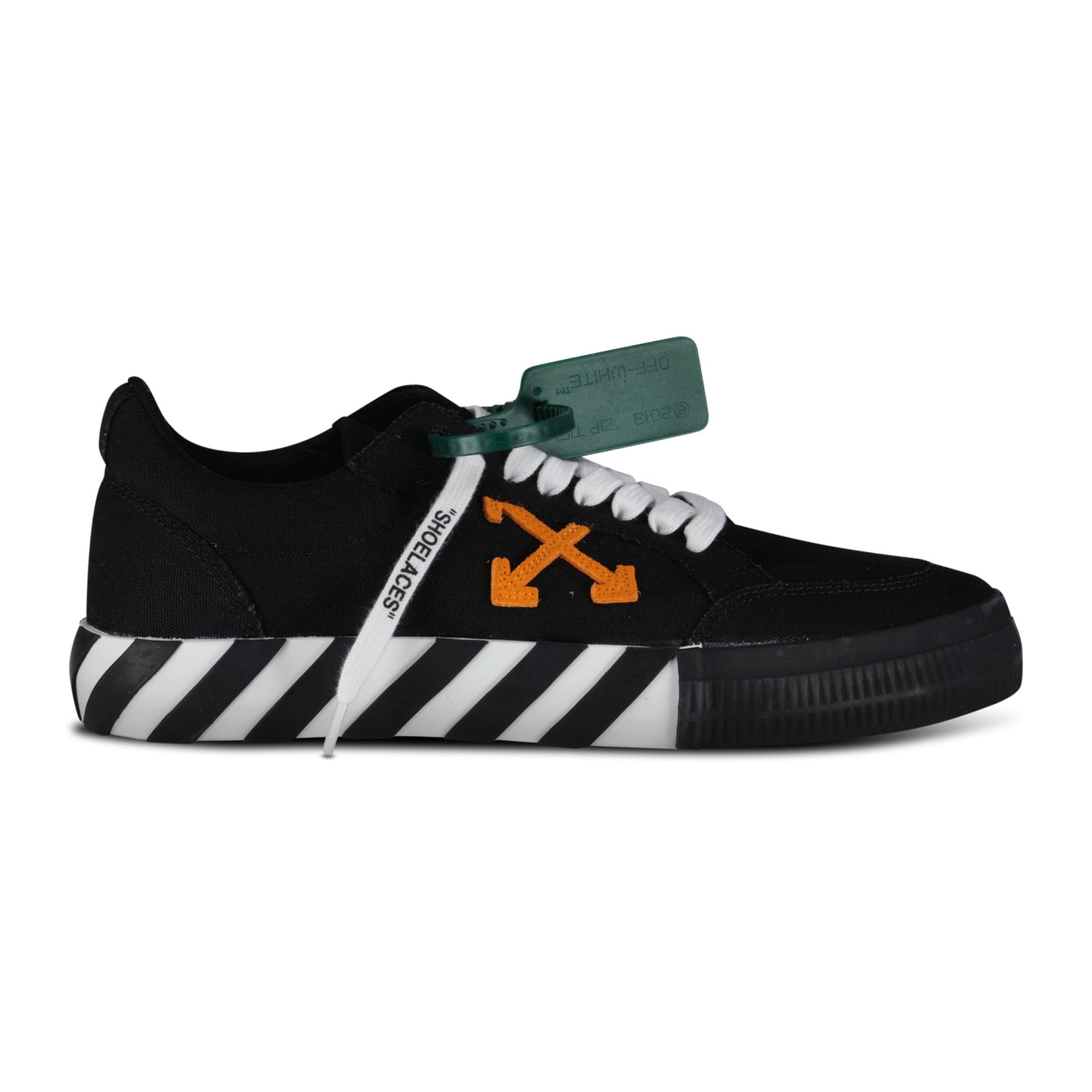 OFF-WHITE Vulcanised Canvas Low-Top Trainers Black & White