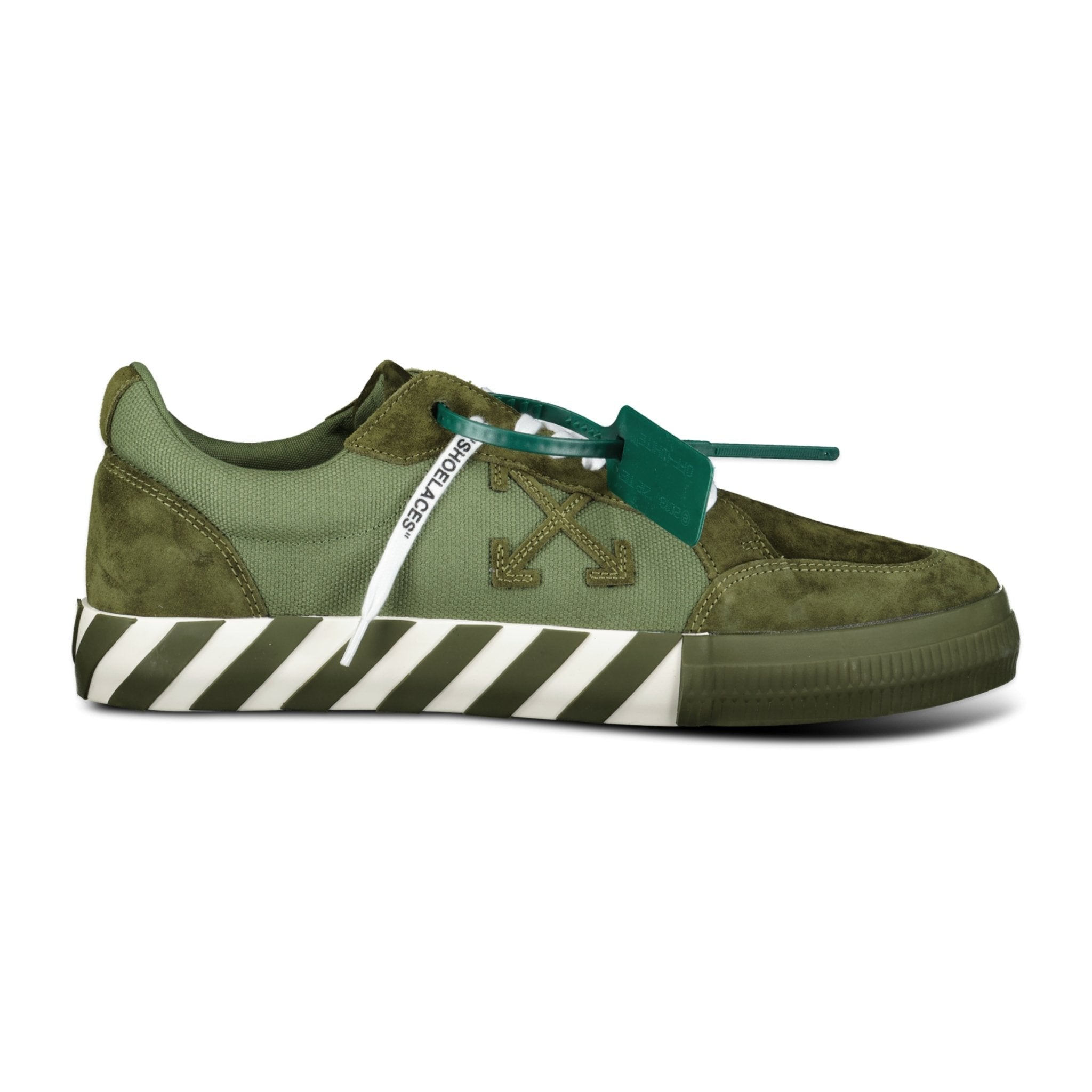 OFF-WHITE Vulcanised Canvas Low-Top Trainers Green
