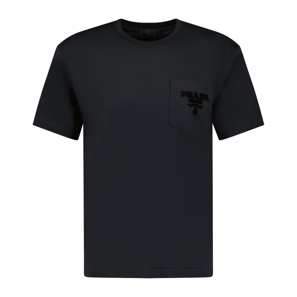Prada Cotton Logo Pocket T-Shirt Black - momknowsjack