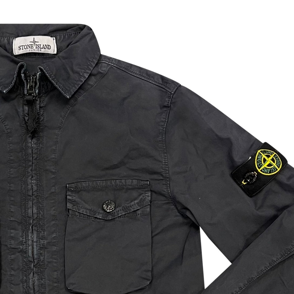 Stone Island Canvas Dyed Overshirt Navy (Kids) - forsalebyerin