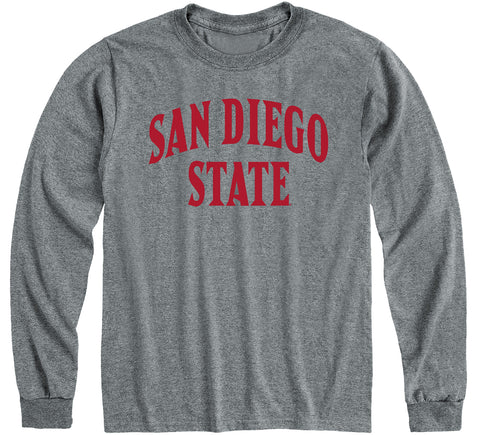 San Diego State University Classic Long Sleeve T-Shirt (Charcoal Grey)