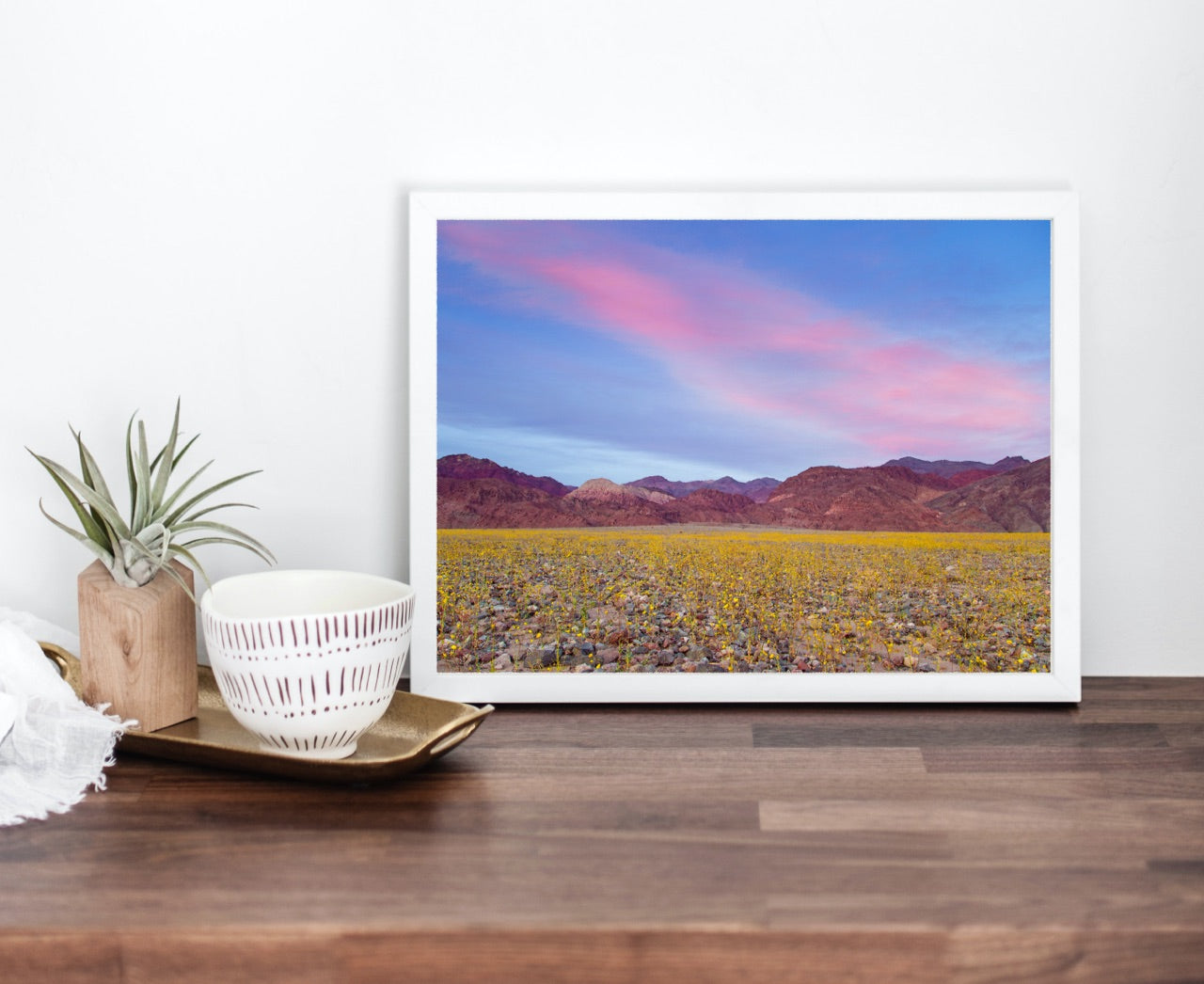 Sunset Desert Wildflowers Wall Art