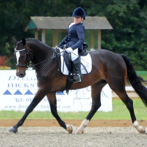 Para Dressager rider Natalie Povey sponsored by Snuggy Hoods Ltd