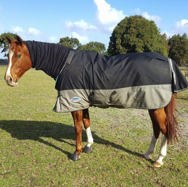 BNWT Snuggy Hoods XL Horse Full Hood Fleece Stable Black With Zip Equestrian 