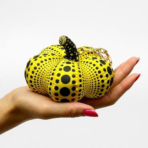 yayoi kusama pumpkin mascot plush key chain yellow japan artist