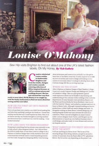 Oh My Honey 1950's style wedding dresses louise O'Mahony interview