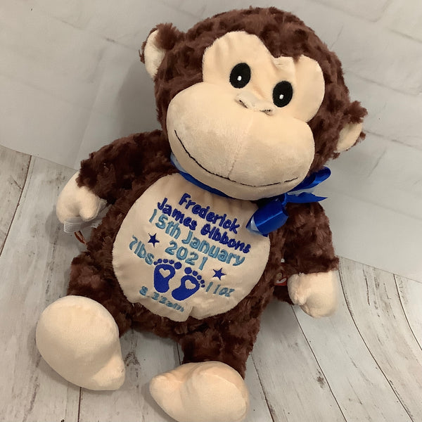 personalised monkey soft toy