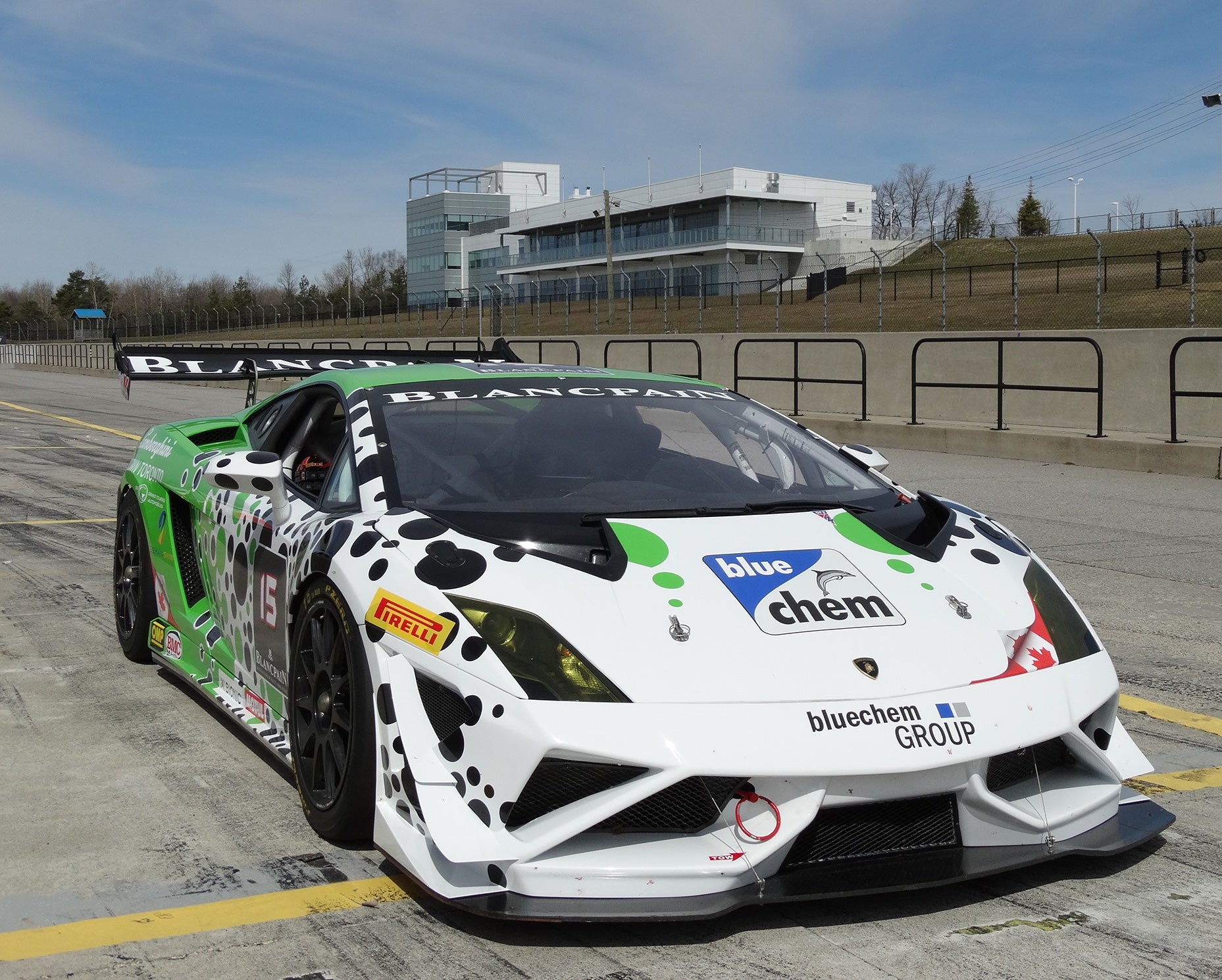 Testing the Lamborghini Gallardo at Mosport International Raceway