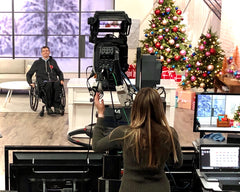 QVC training image on set in front of cameras