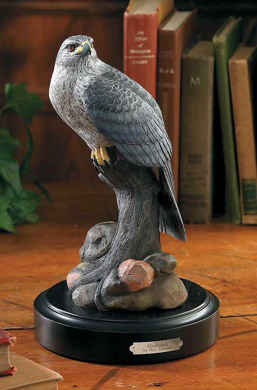 Wildlife Sculpture | Goshawk Figurine Sculpture by Phil Galatas – One