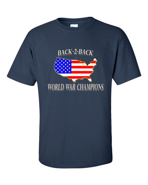 back 2 back world war champs shirt