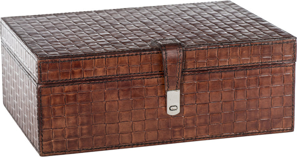Woven Leather Box by Barclay Butera